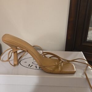 Express Tan Strappy Heels